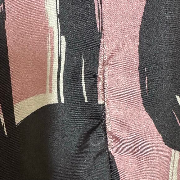 a.n.a. Black and Purple 100% Silk Pleated Blouse Sz Petite Medium - Picture 9 of 9